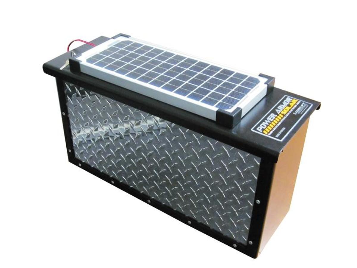 Powerarmor Solar Locking Battey Box For 12 Volt Battery 24" Length - Black