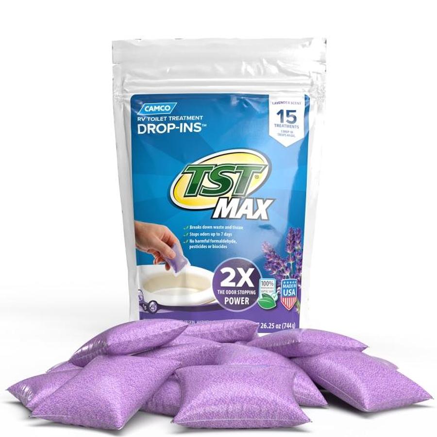 Camco Tst Max Rv Toilet Treatment Drop-ins, Lavender Scent - 15/bag