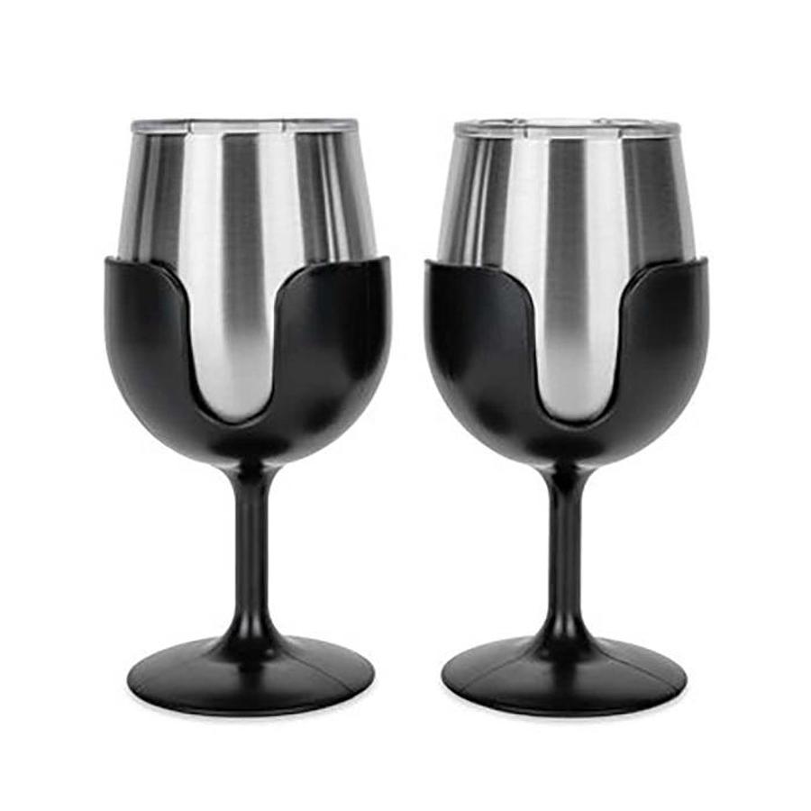 Libatc Wine Tumbler - Black 8 Oz. 2 Pack