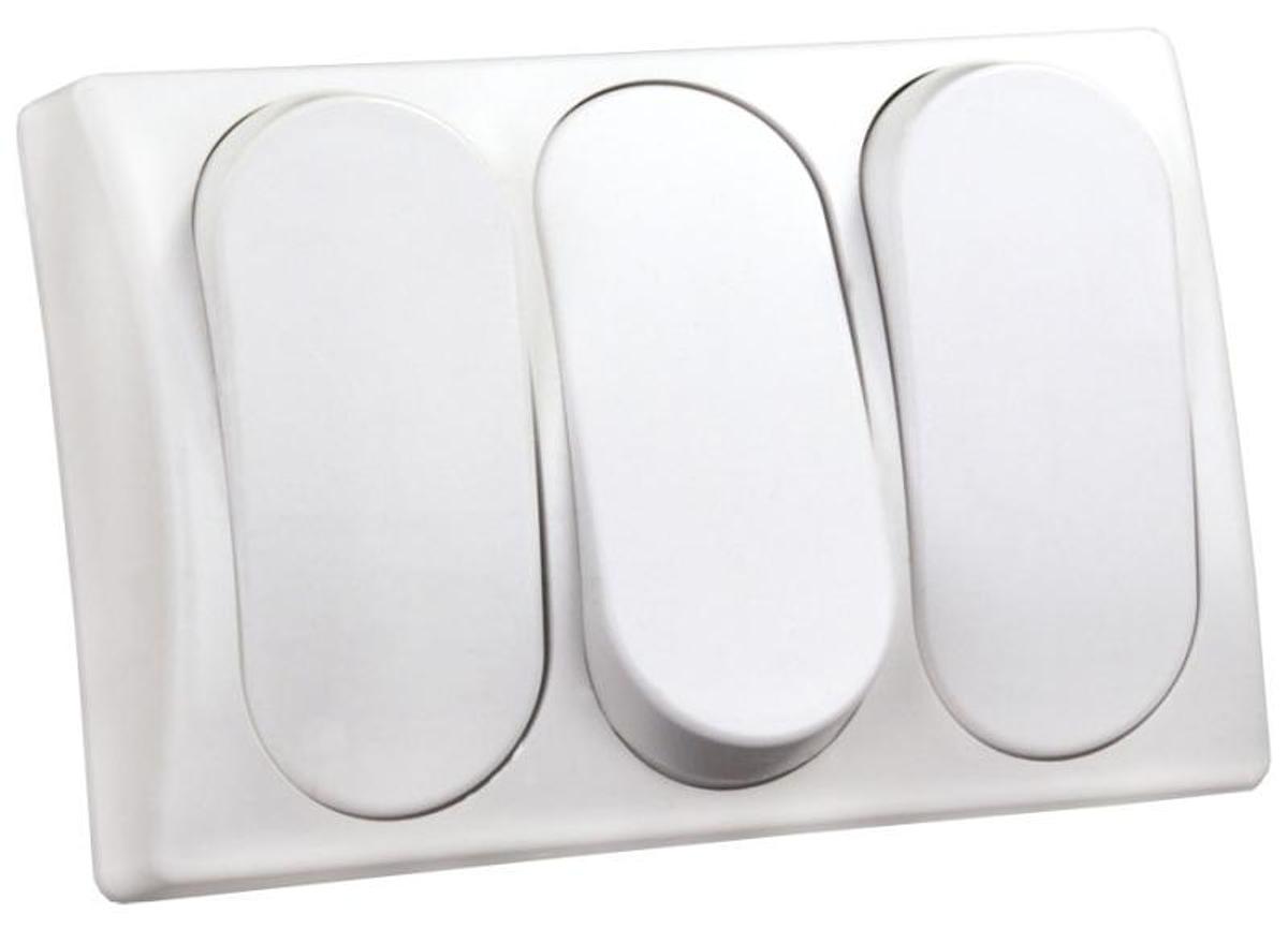 Modular On/off Triple Switch W/bezel