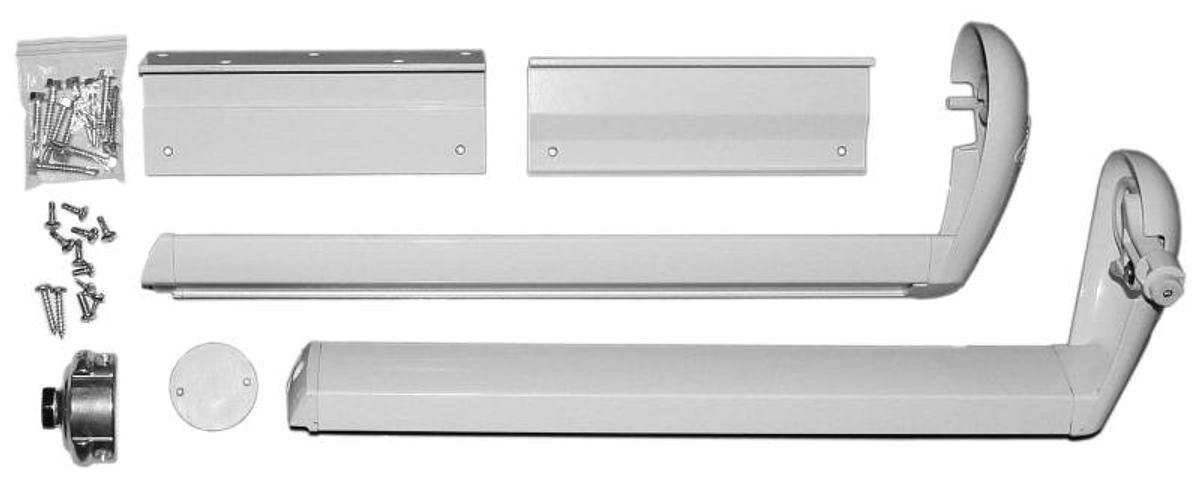 Slideout Cover Mounting Brackets And Hardware Short White