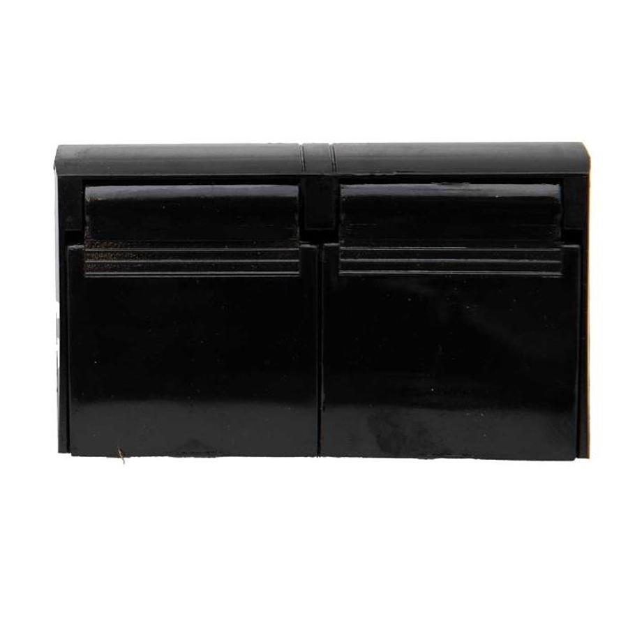 Dual Weatherproof Outlet With Snap Cover - Black