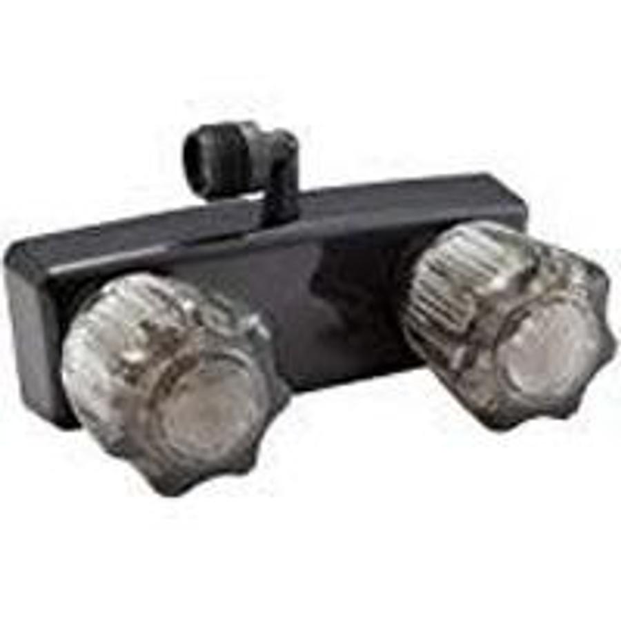 Shower Valve W/ Crystal Jewelite Handles - Black