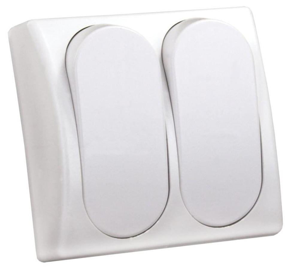 Modular On/off Double Switch W/ Bezel