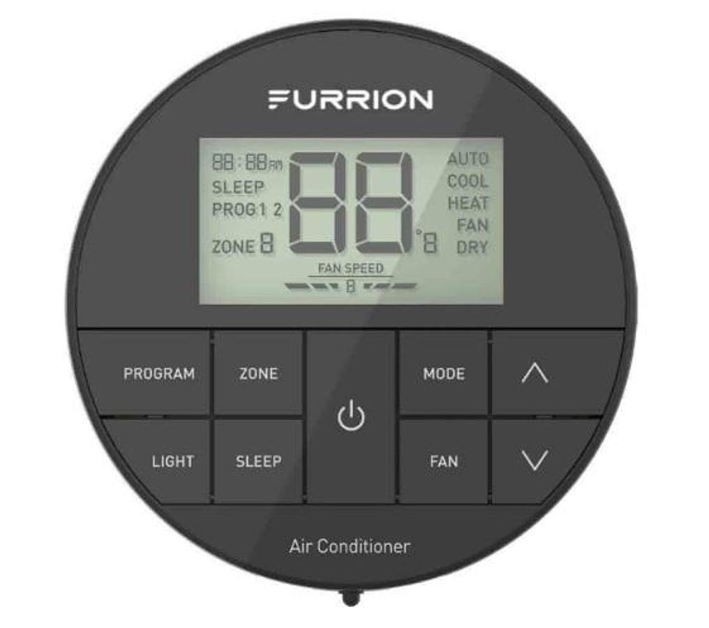 Furrion Chill Multi-zone Wall Thermostat - Black, 3 Fan Speeds (r32)