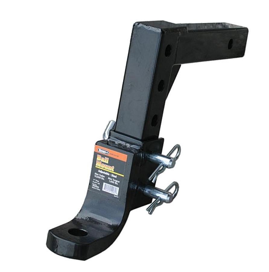 Adjustable Ball Mount Solid Shank 2" X 11" Drop