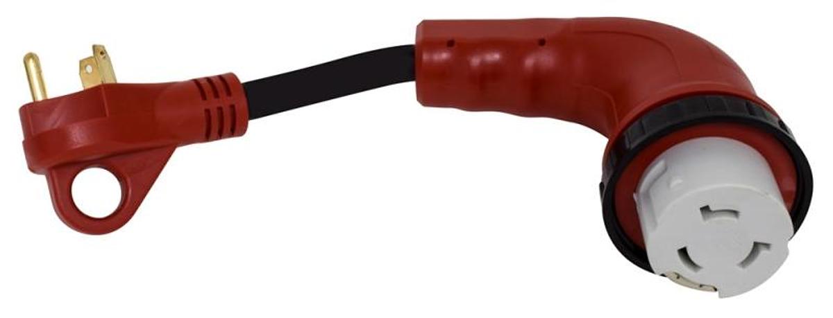 30 Amp Male To 50 Amp Female - 90 Degree Connector, 12"