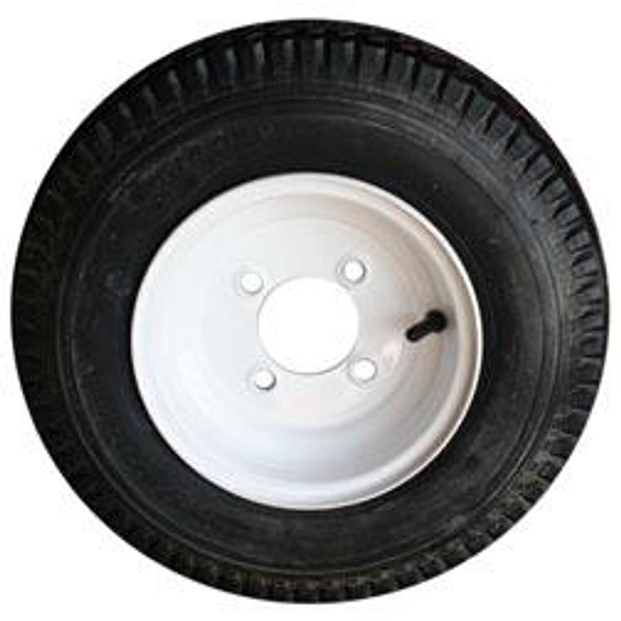 Tire And Wheel Eco Trail Bias Ply St5.70 X 8 Lrc; White Solid 4 Hole