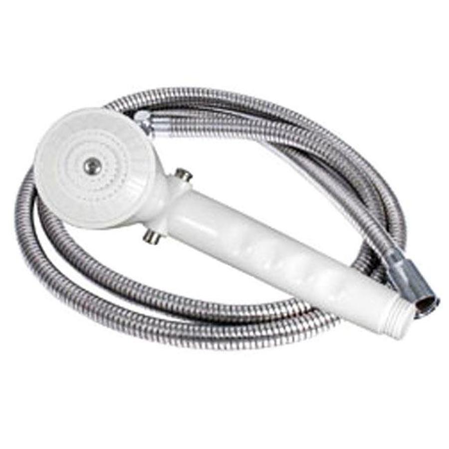 Shower Hand Set White W/60" Metal Hose Classic