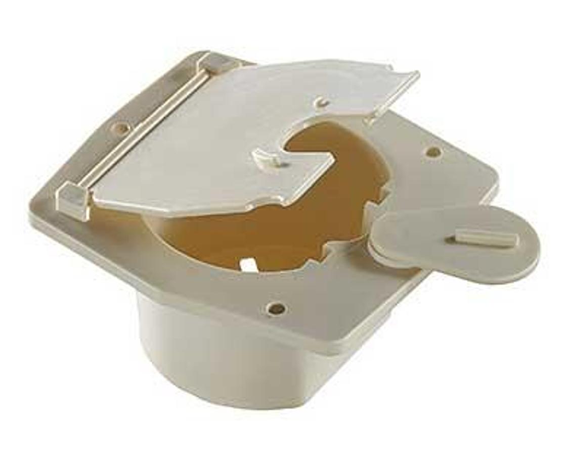 Basic Cable Hatch Flat Sided - Colonial White