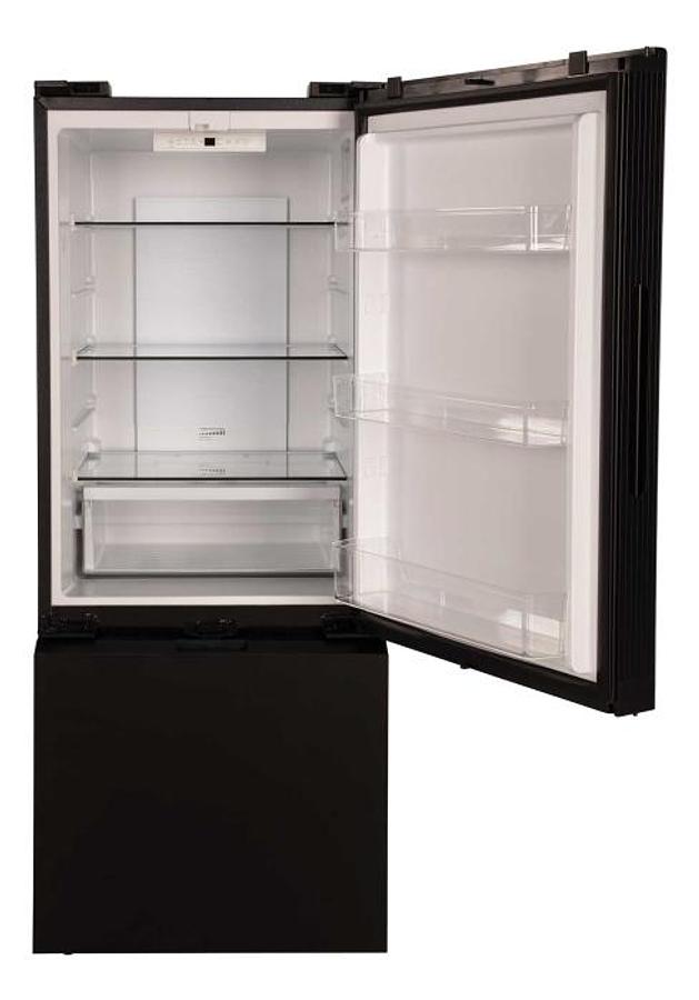 Furrion Rv Refrigerator - 12v, 10.7 Cu. Ft., Dual Swing Doors, Bottom Drawer Freezer, Black Glass Finish