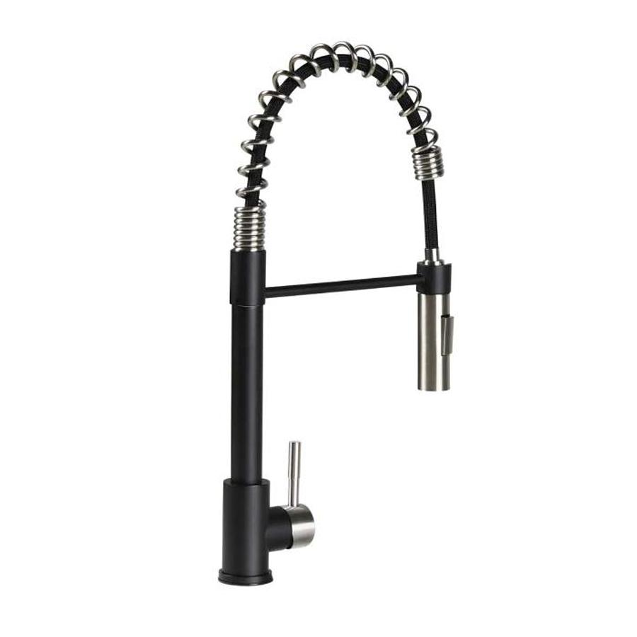 Coiled Pull-down Faucet - Black/stainless Steel