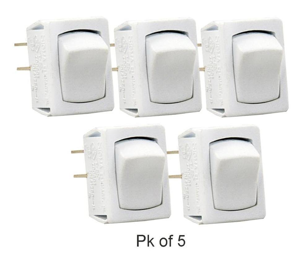 Mini On/off Switch White 5/pk