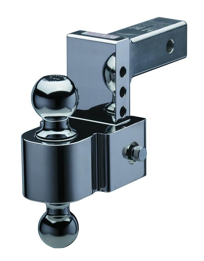 Fastway 4" Adjustable Pin Style Aluminum Ball Mount 2" & 2 5/16" Chrome Balls