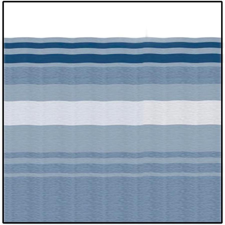 Universal Replacement Fabric 19' 2" Ocean Blue Dune Stripe White Weatherguard