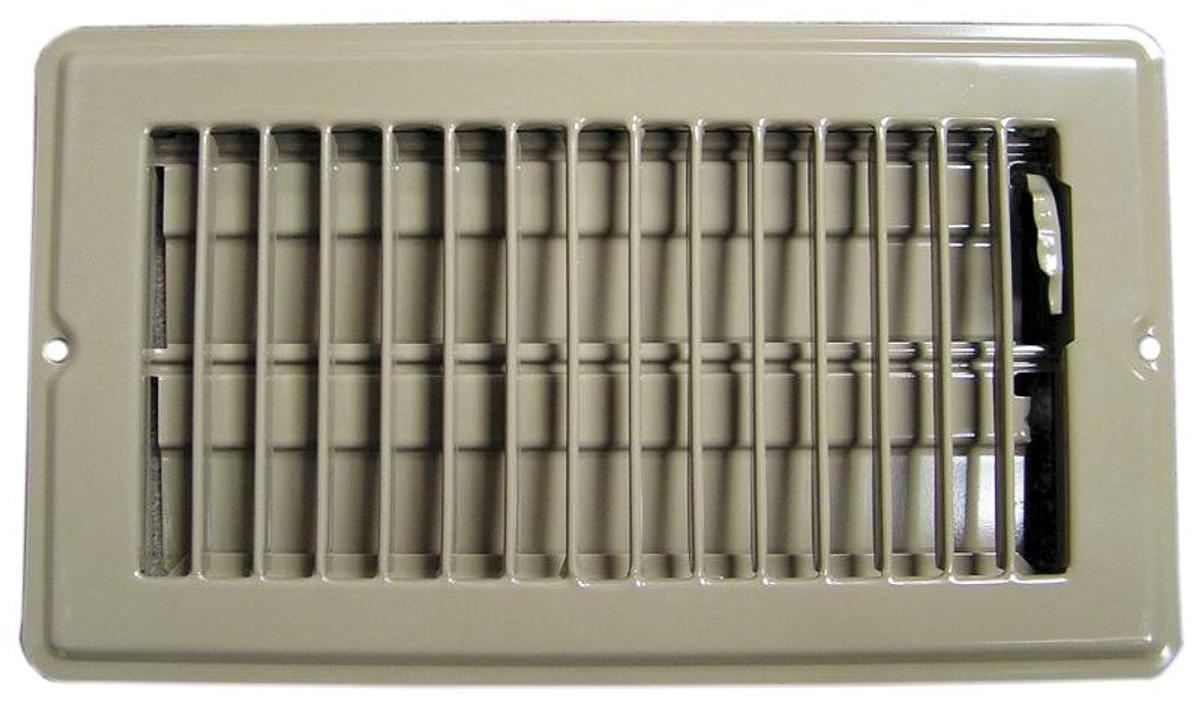 Floor Register 4" X 8" Metal Brown W/shut Off