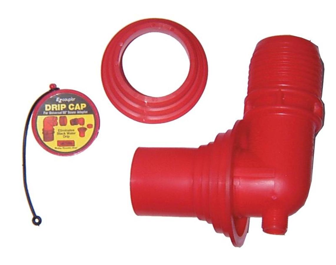 Ez Coupler 90 Degree. Sewer Adapter & Threaded Attachment - Carded