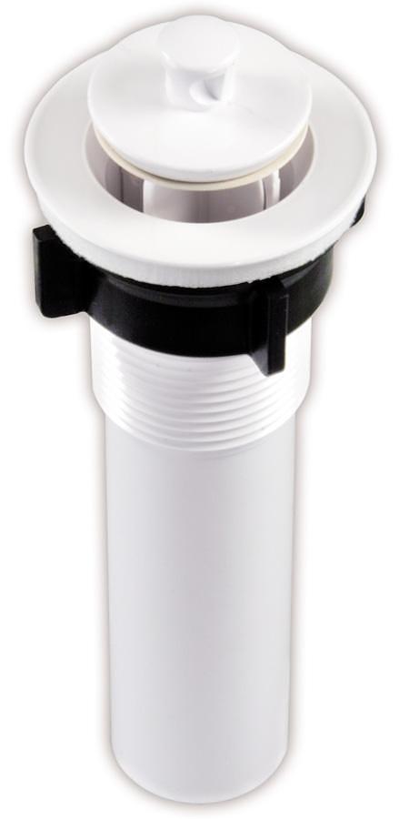 Strainer W/ Pop-up Stopper -  White