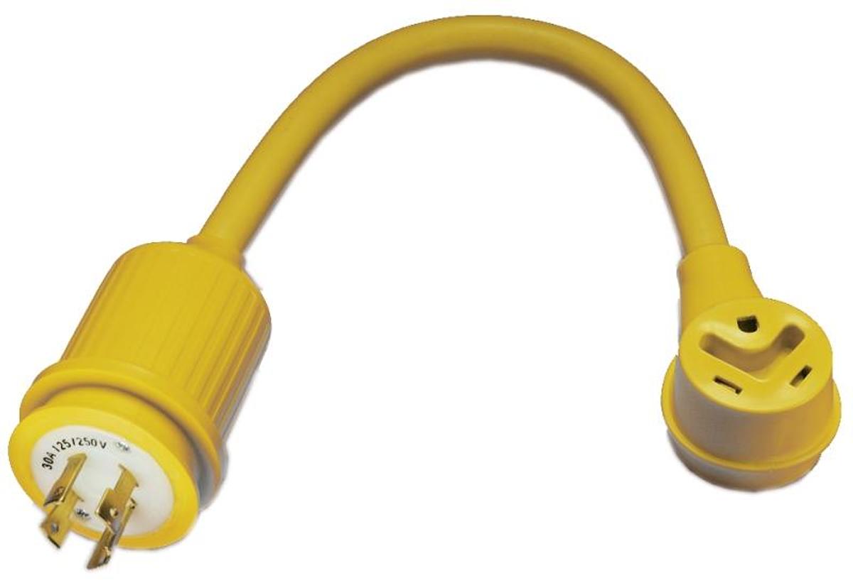 Rv Generator Adapter 30 Amp Female 30 Amp Locking Male 4 Prong