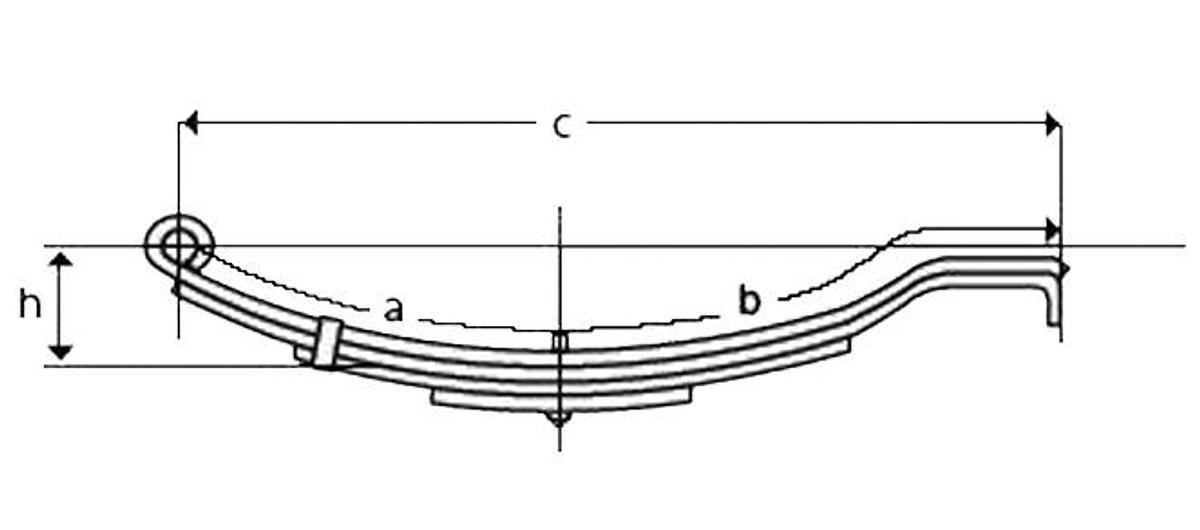 Slipper Springs - Hook End - 2 Inch Wide, Weight Each Spring: 7-7/8 Lbs.
