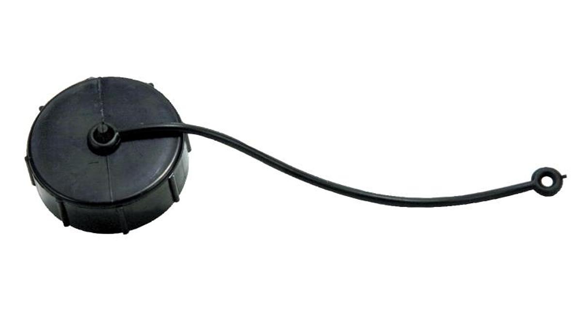 Cap With Strap 1-1/2" Fpt - Black (bulk)