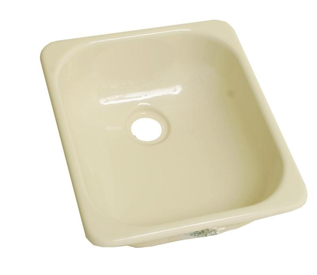 Square Galley/kitchen Sink - Parchment - 13" X 15" - Abs