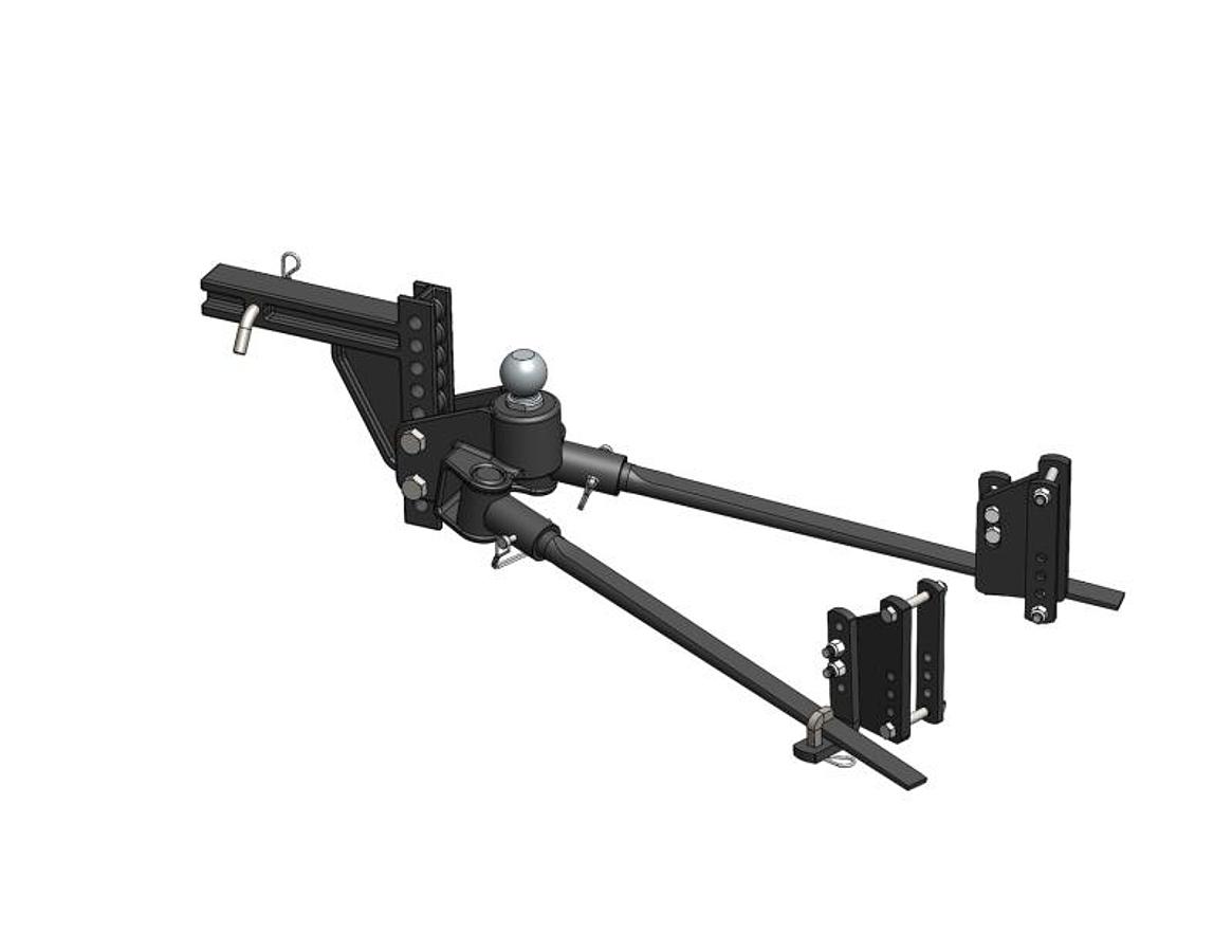 Blue Ox Trackpro Weight Distribution Hitch, 1,000 Lb. Tongue Weight Capacity, 9 Hole Shank