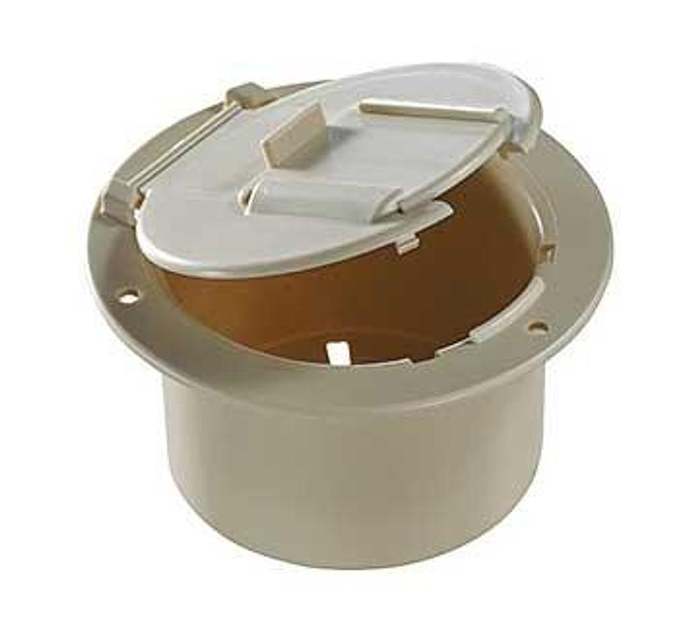 Low Profile Cable Hatch Round - Colonial White