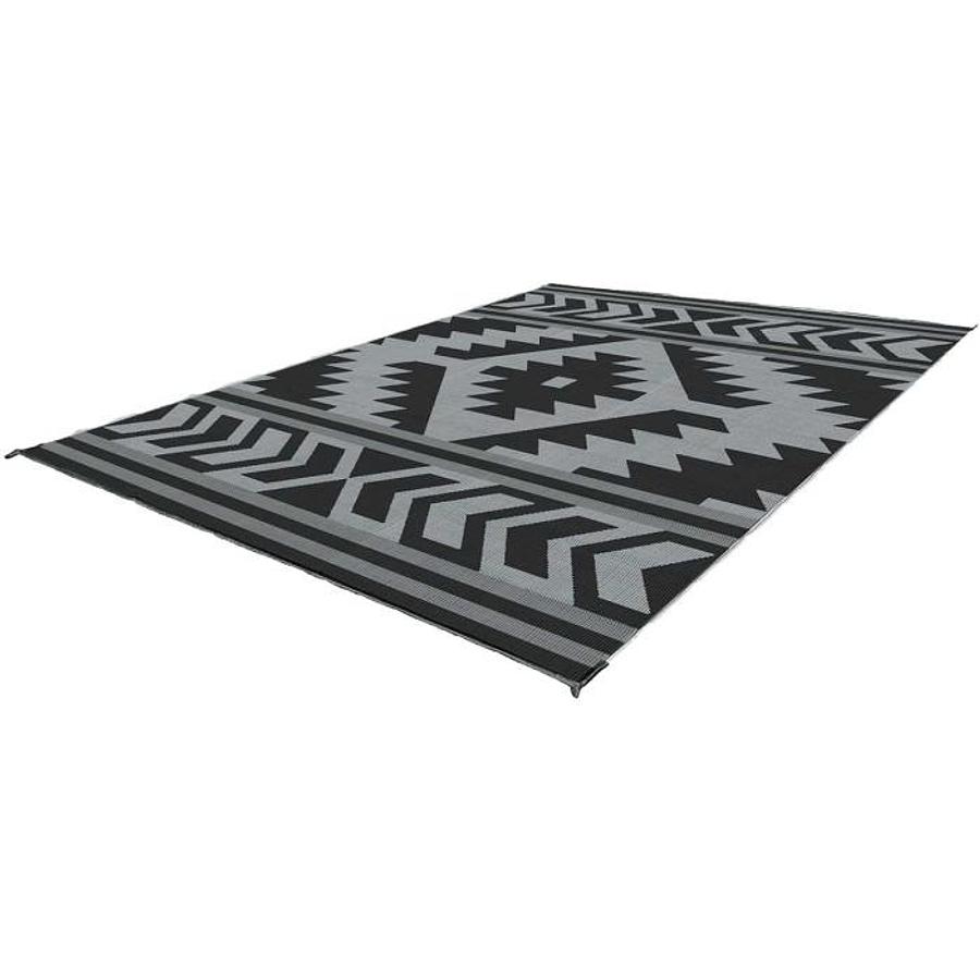 Sante Fe Boho Outdoor Mat 9' X 9' Black/grey