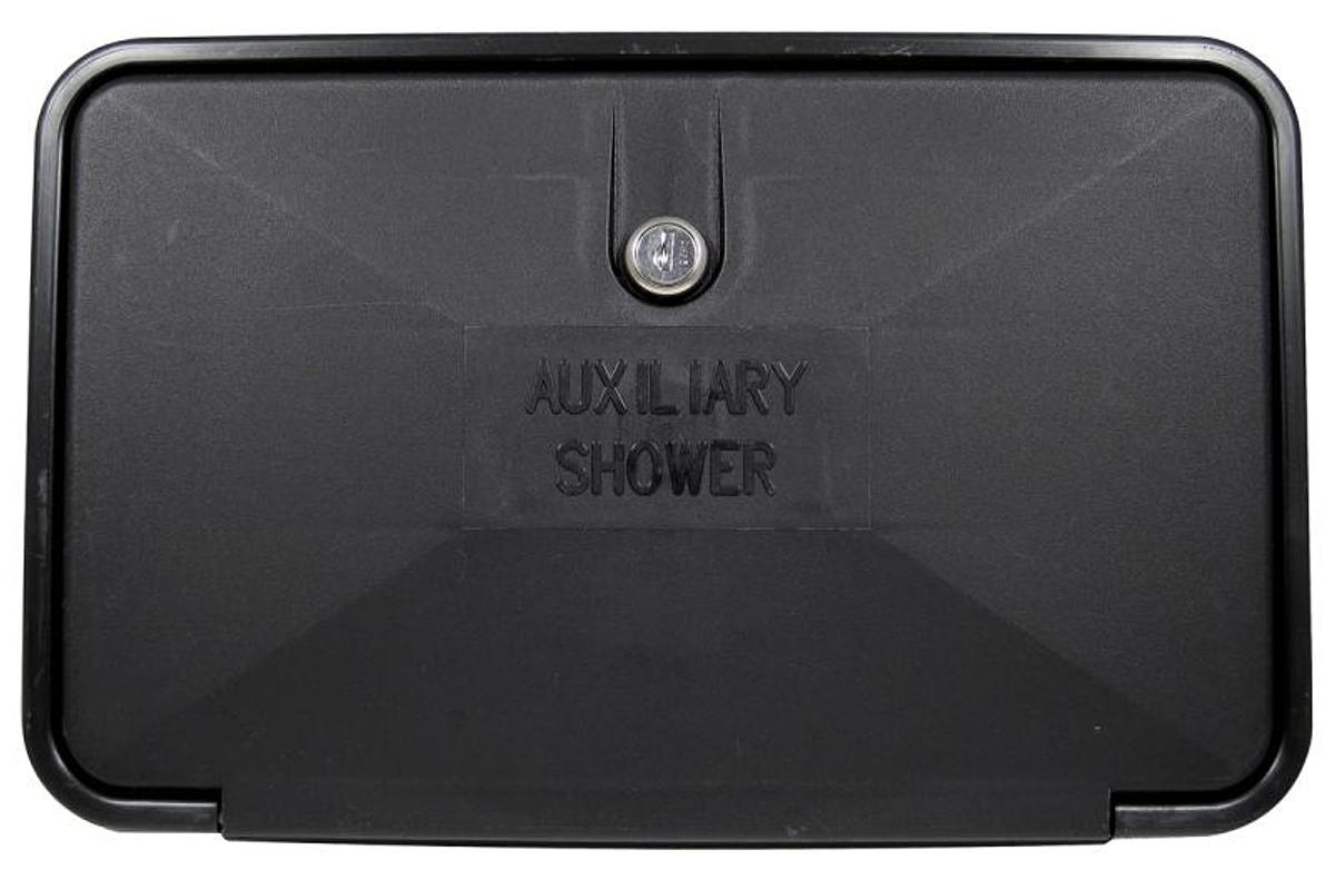 Exterior Shower Door With Lock And Key - Black