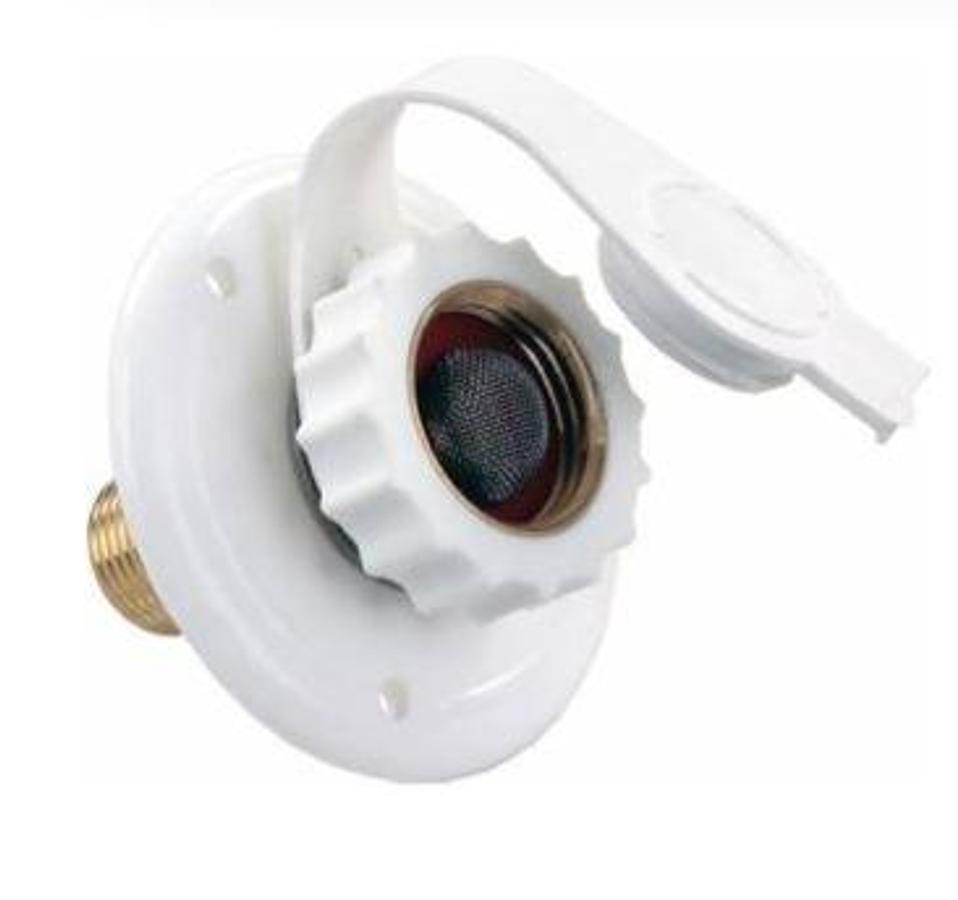 City Water Flange White Plastic Mpt