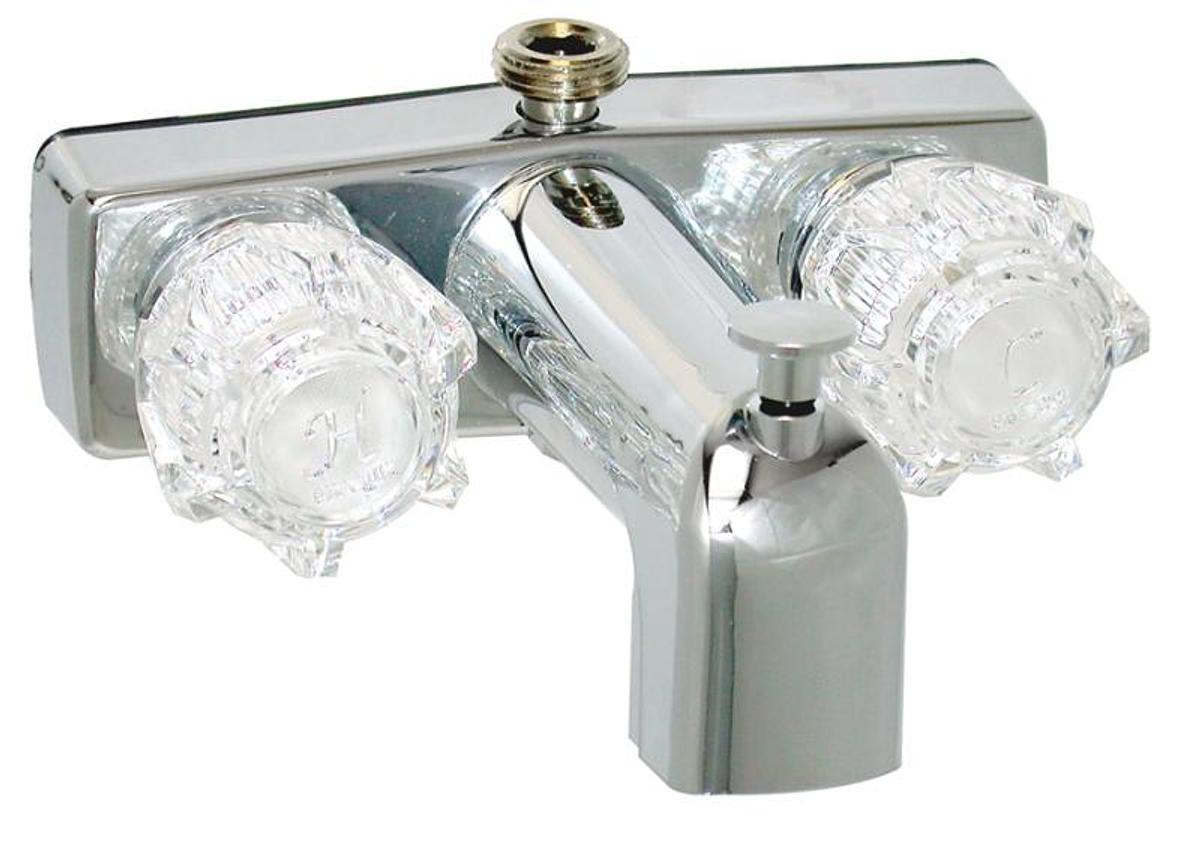 Tub/shower Diverter 4" Clear Handles Ch/brass