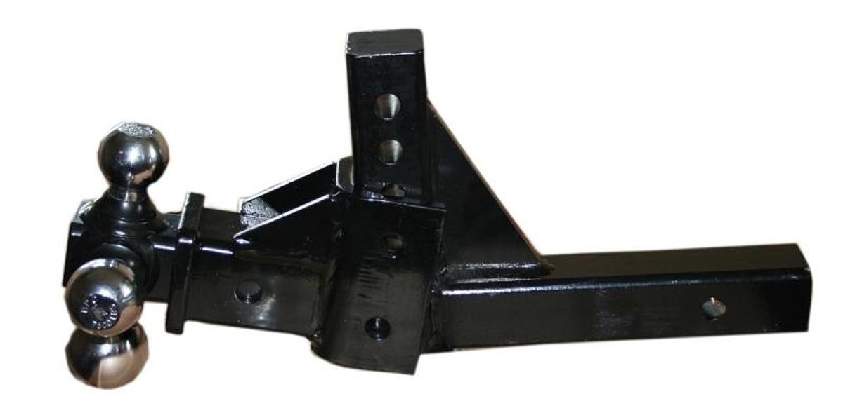 Hitch Bar Tri-ball Adjustable Chrome Balls