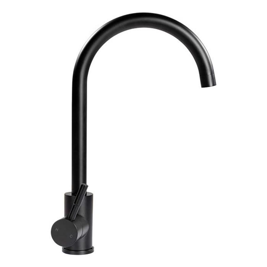 Curved Gooseneck Faucet - Black Matte