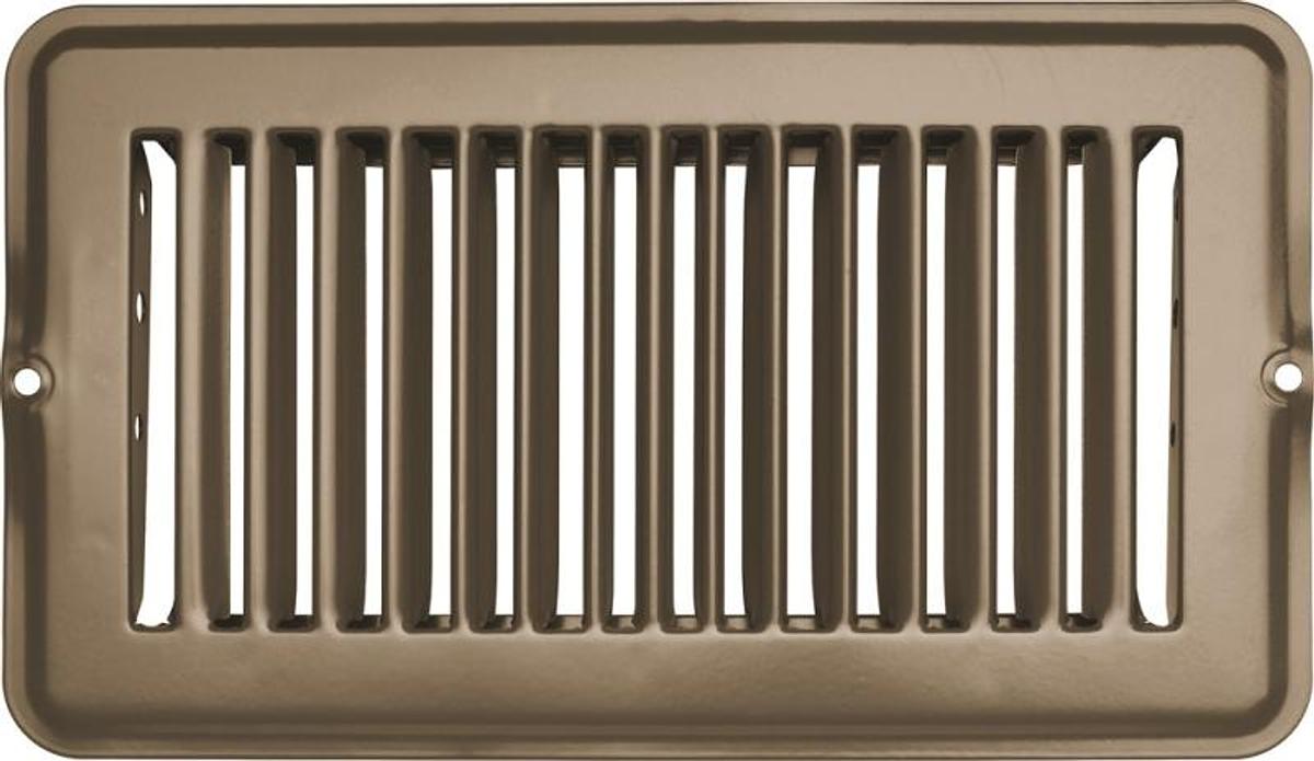 Vent Register, Tan Metal, Undampered, 4" X 8"