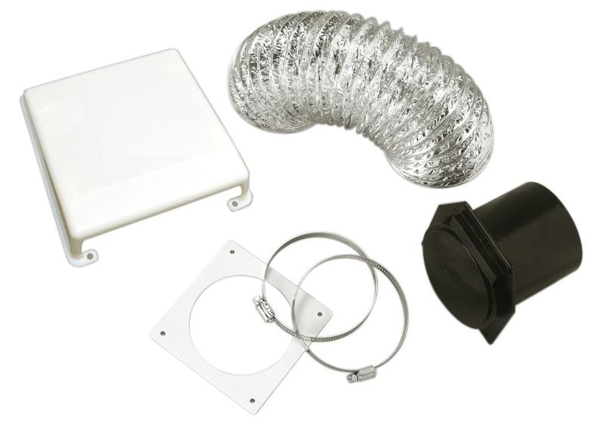 Outside Vent Kit Cover Flap & Brkt - Arctic White