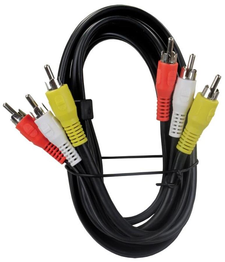 6' Rca/ A-v Triple Cable Jumper
