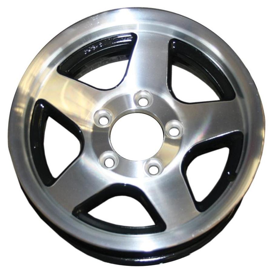 Wheel Aluminum Black Star; 13 X 5 Inch 5 Hole
