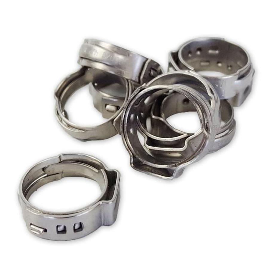 Stainless-steel Crimp Ring 1/2", (10 Pack)