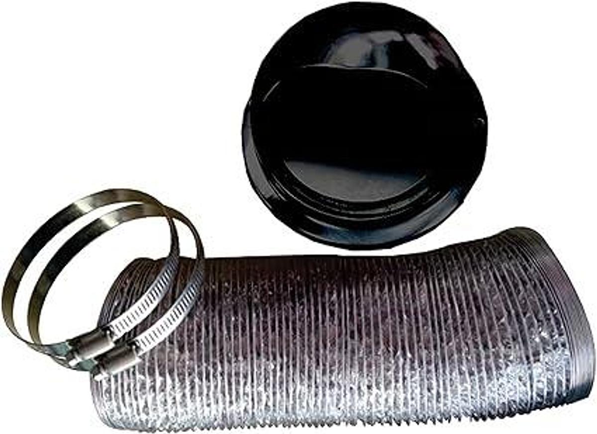 Outside Vent Kit W/damper, Black