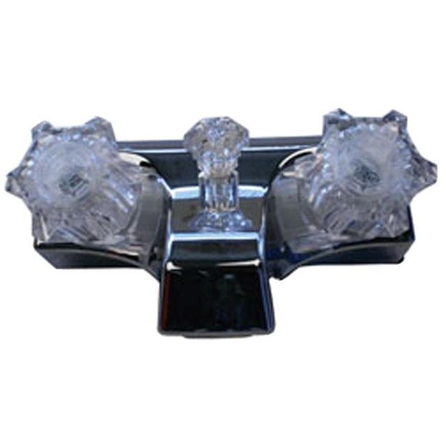 Faucet - Tub/shower - Chrome W/ Clear Handles