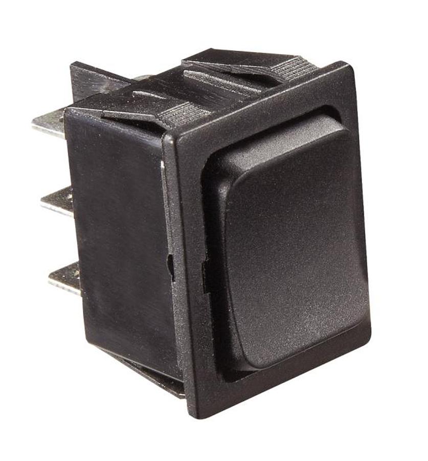 Dpdt On/off/on Momentary Rocker Switch, Black