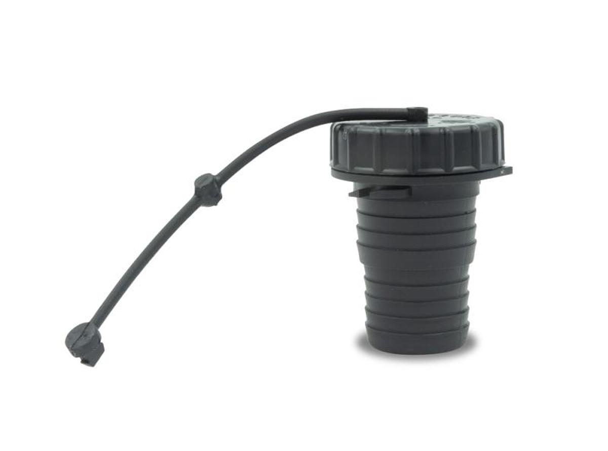 Gravity Water Fill Cap/strap/spout - Black