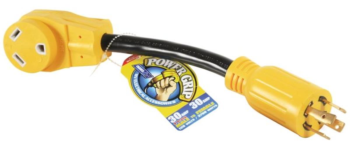 Power Grip Generator Adapter 4 Prong 30 Amp 12" 125v-3750w