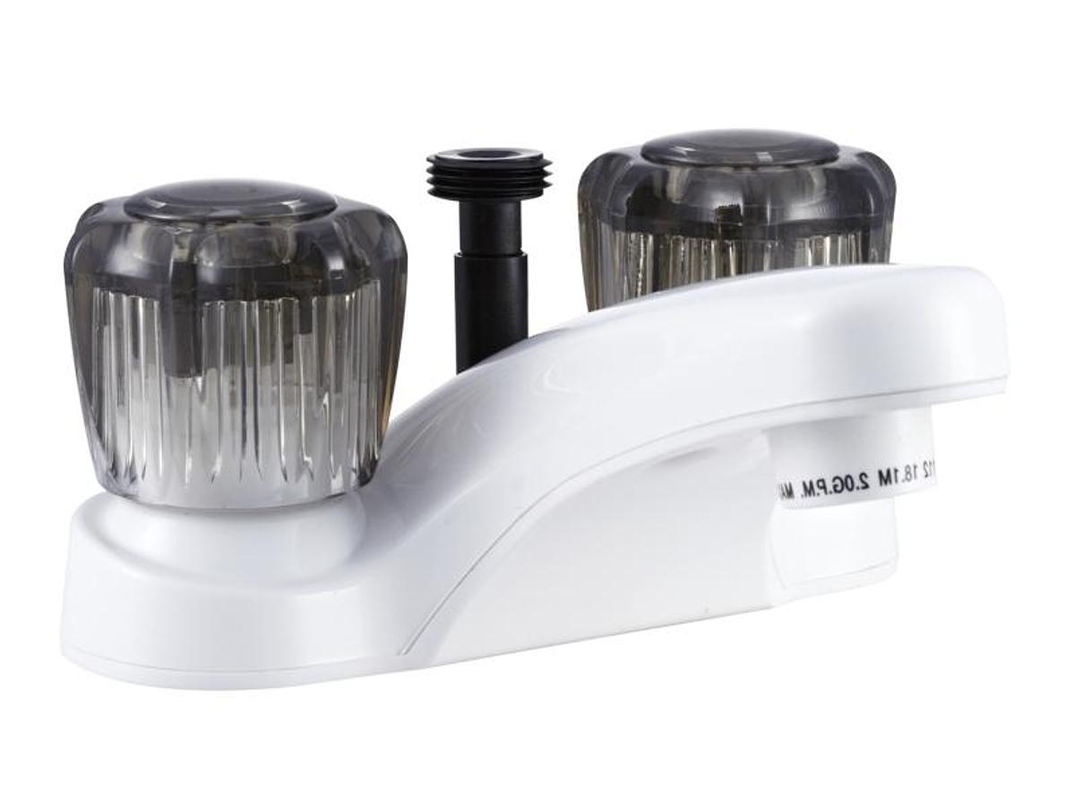 Rv Lavatory Faucet W/ Diverter - White