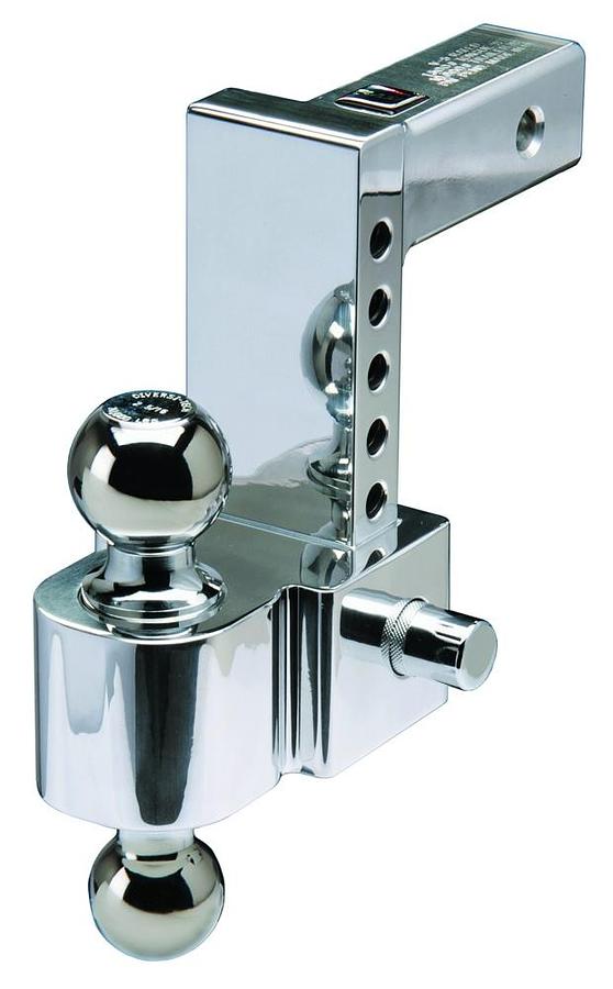 Fastway 6" Adjustable Pin Style Aluminum Ball Mount 2" & 2 5/16" Chrome Balls