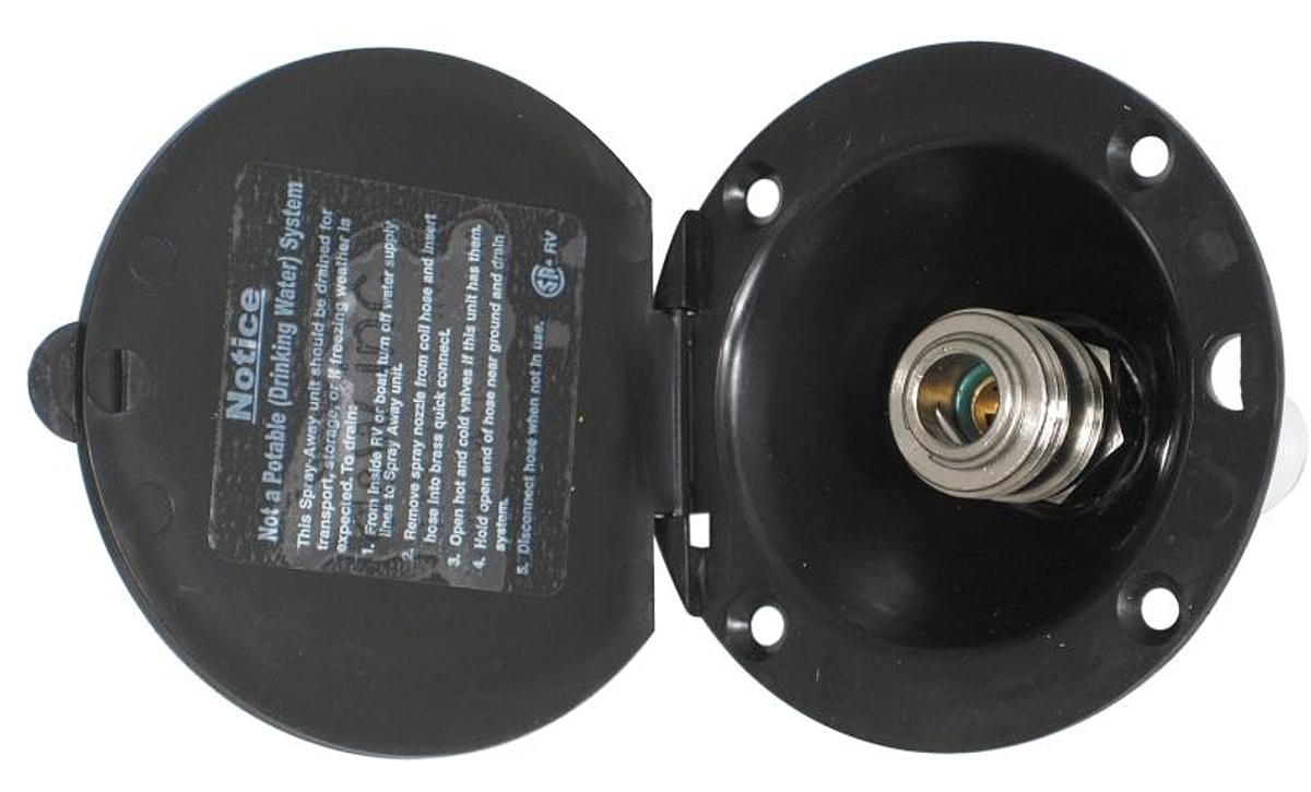 Spray Port 3" Round - Black