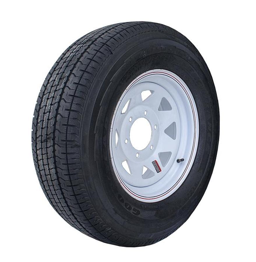 Tire And Wheel St225/75r 15 Lre 6 Hole Goodyear Endurance Whit Spoke Wheel