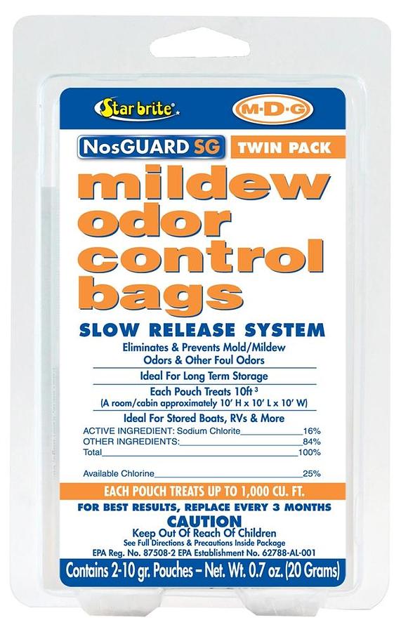 Starbrite Nosguard Sg Mildew Odor Control Bags Slow Release Formula, Twin Pack