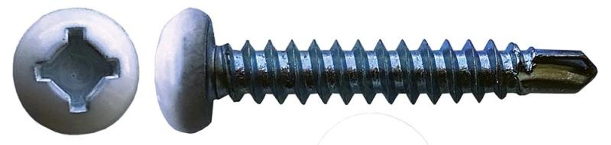 8 X 1 Pan Quad T-2 Self Drilling Painted 9000 White